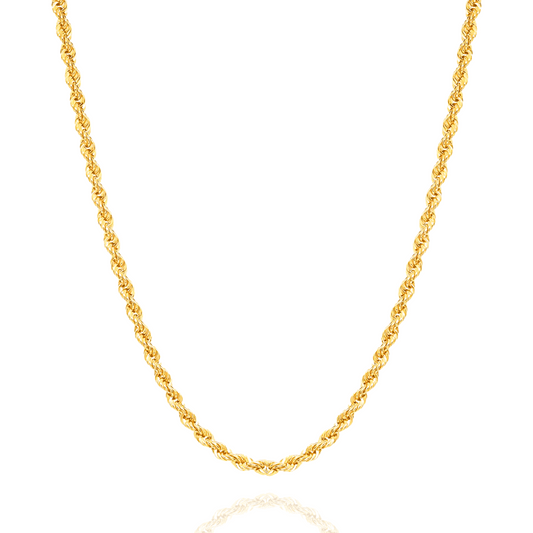 Unisex 18K Gold Rope Chain